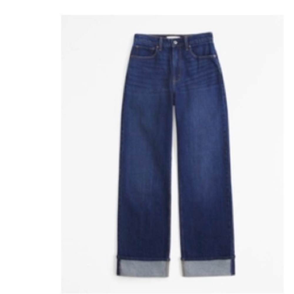 Abercrombie & Fitch Dark Blue Wide Leg Jeans